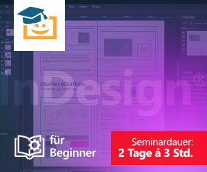 Online-Seminar Adobe Indesign für Beginner, 2x 3 Stunden