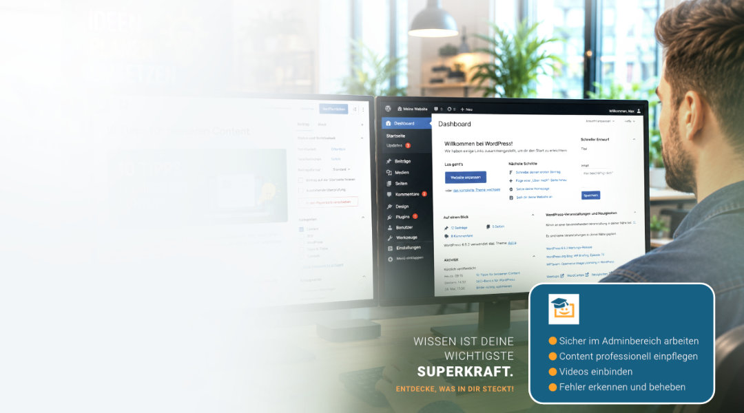 Online-Seminar Contentpflege mit WordPress im Alltag