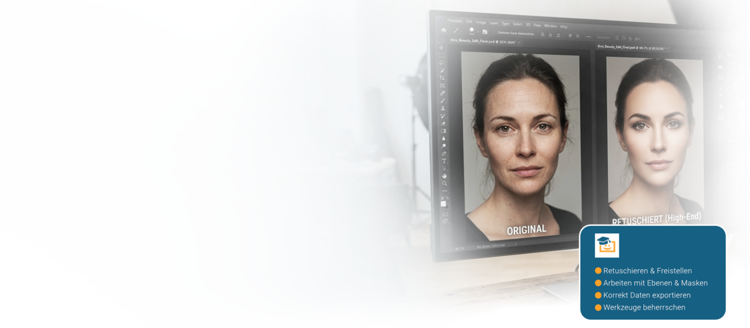Online-Seminar Photoshop für Einsteiger - 2 Nachmittage, ideal für Mitarbeitende in Teilzeit