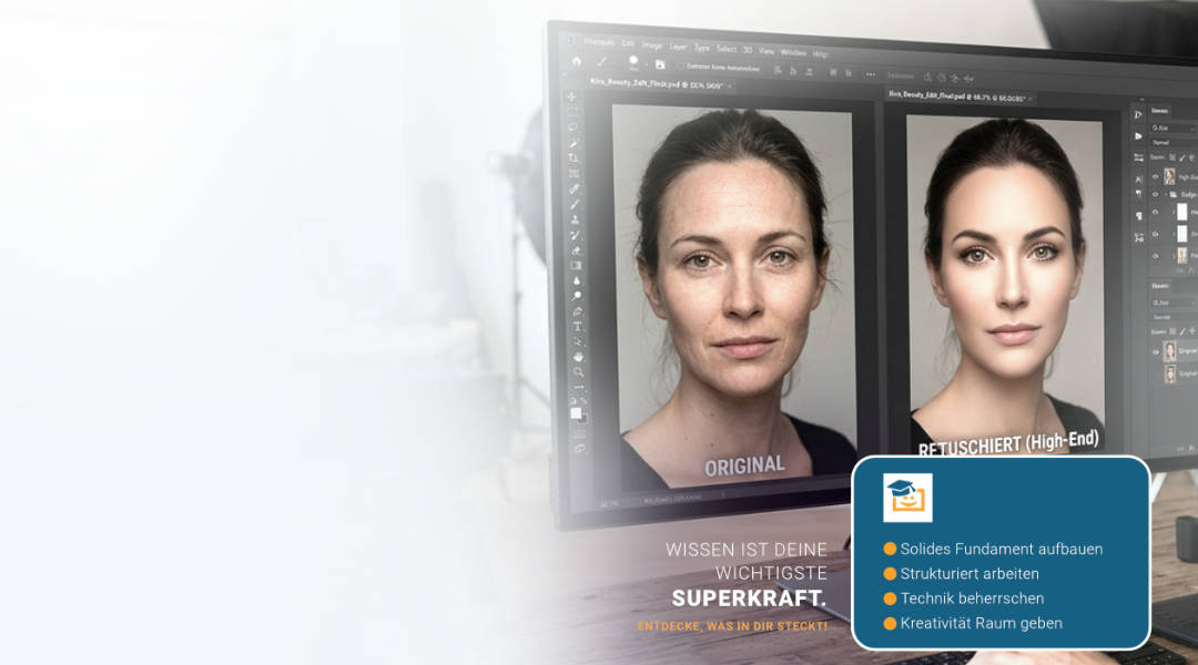 Online-Seminar Photoshop für Einsteiger - 2 Nachmittage, ideal für Mitarbeitende in Teilzeit