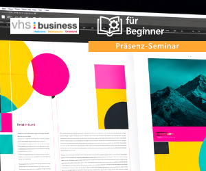 VHS Online-Seminar Adobe InDesign für Beginner Präsenz-Unterricht